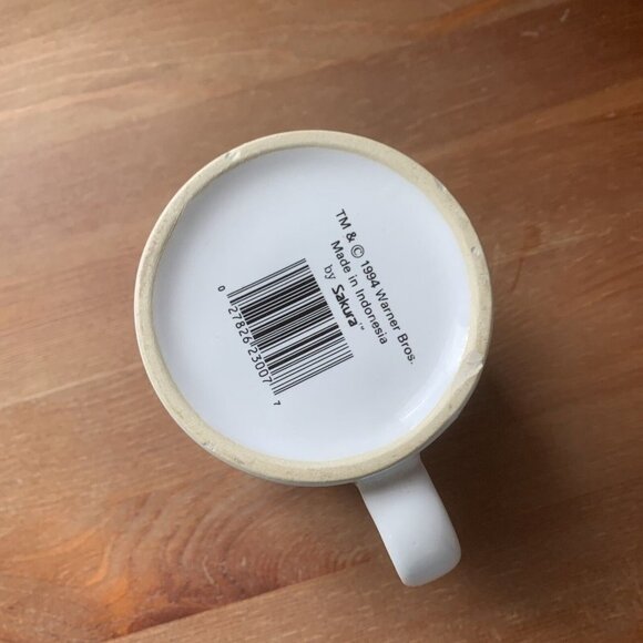 1994 Vintage Sakura Warner Bros Tweety Bird Music Flowers Purple Coffee Mug Cup - Picture 5 of 5